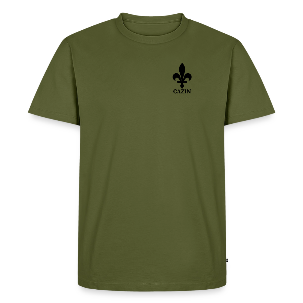 CAZIN Premium T-Shirt Herren – Bosnische Lilie | Left-Chest-Print - Khaki