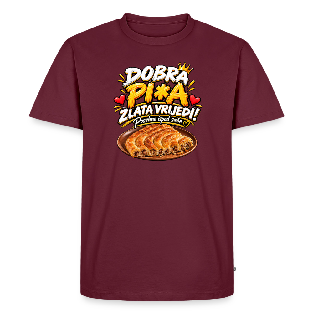 Männer Premium T-Shirt - Burgunderrot