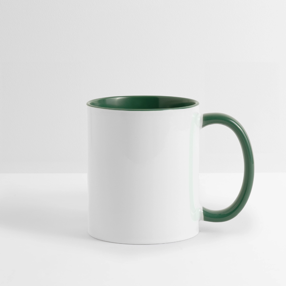 Weihnachtstasse ☃️ Eine Tasse Weihnachtszauber für dich – Schneemann Kaffeetasse 325 ml - Weiß/Dunkelgrün