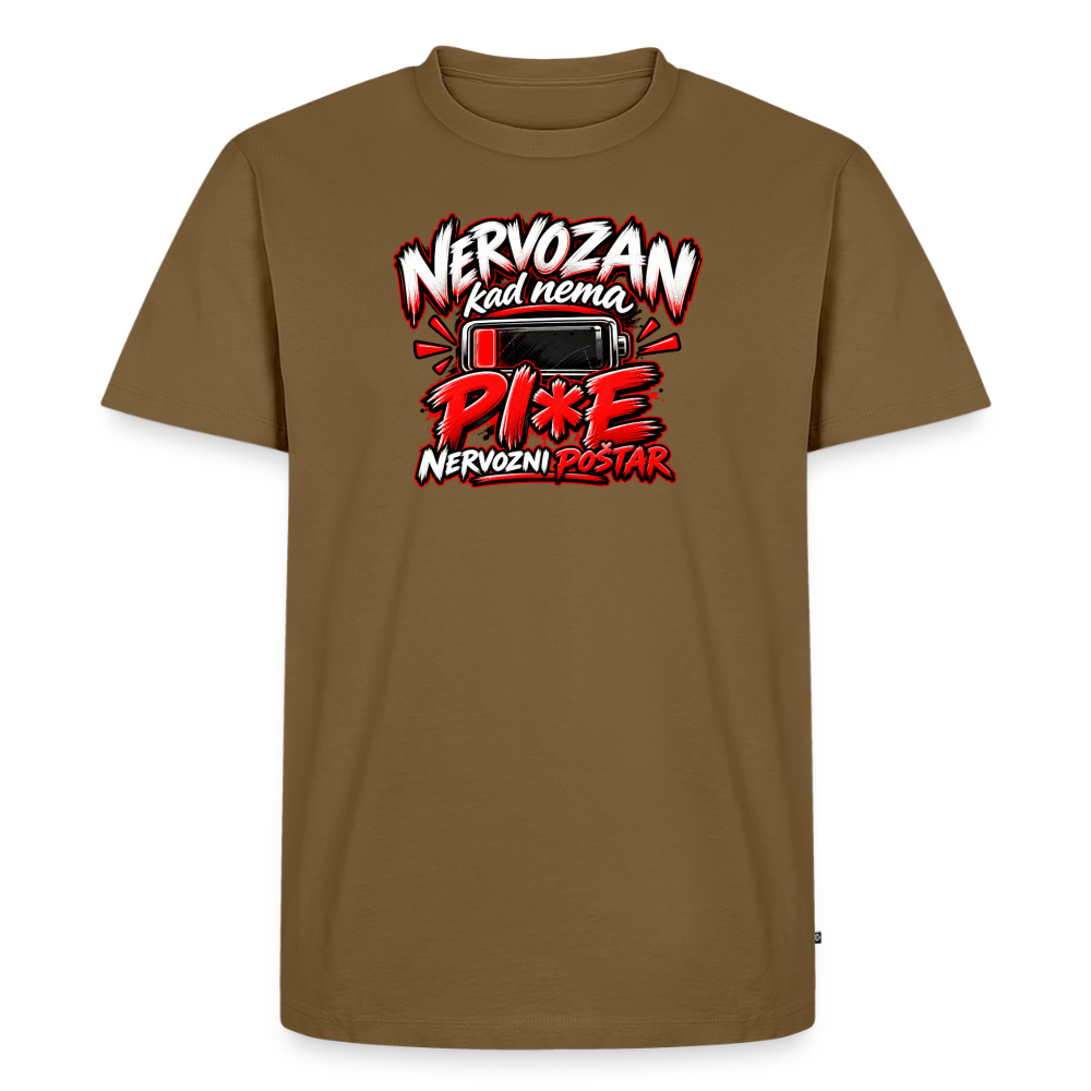 Männer Premium T-Shirt - Nussbraun