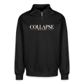 Relaxed Unisex Organic Half Zip Sweatshirt – Collapse band clasic - Schwarz