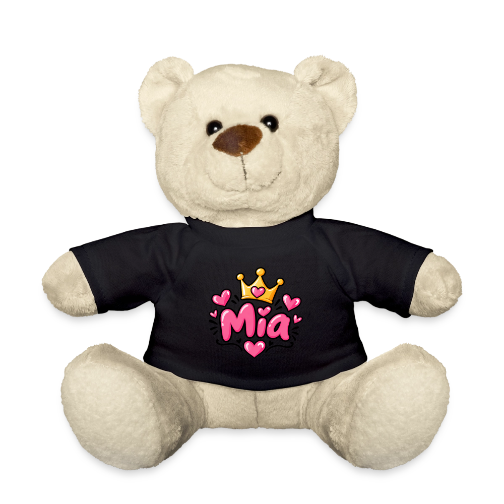 Teddy MIA– Personalisierbar mit Namen & Design - Schwarz