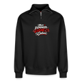 Relaxed Unisex Organic Half Zip Sweatshirt – Moja dijagnoza ludak od ljubavi - Schwarz