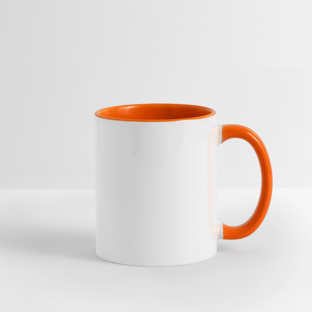 Weihnachtstasse 🎄 Weihnachten ist da, wo die Herzen zu Hause sind – 325 ml - Weiß/Orange
