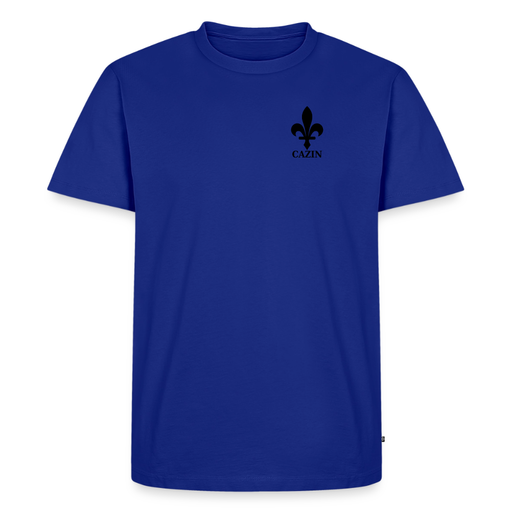 CAZIN Premium T-Shirt Herren – Bosnische Lilie | Left-Chest-Print - Royalblau