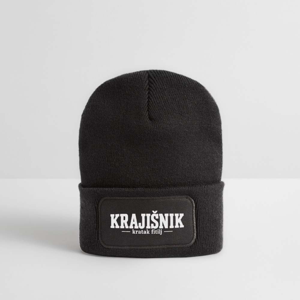 Recycelte Patch Beanie - Dunkelgrau