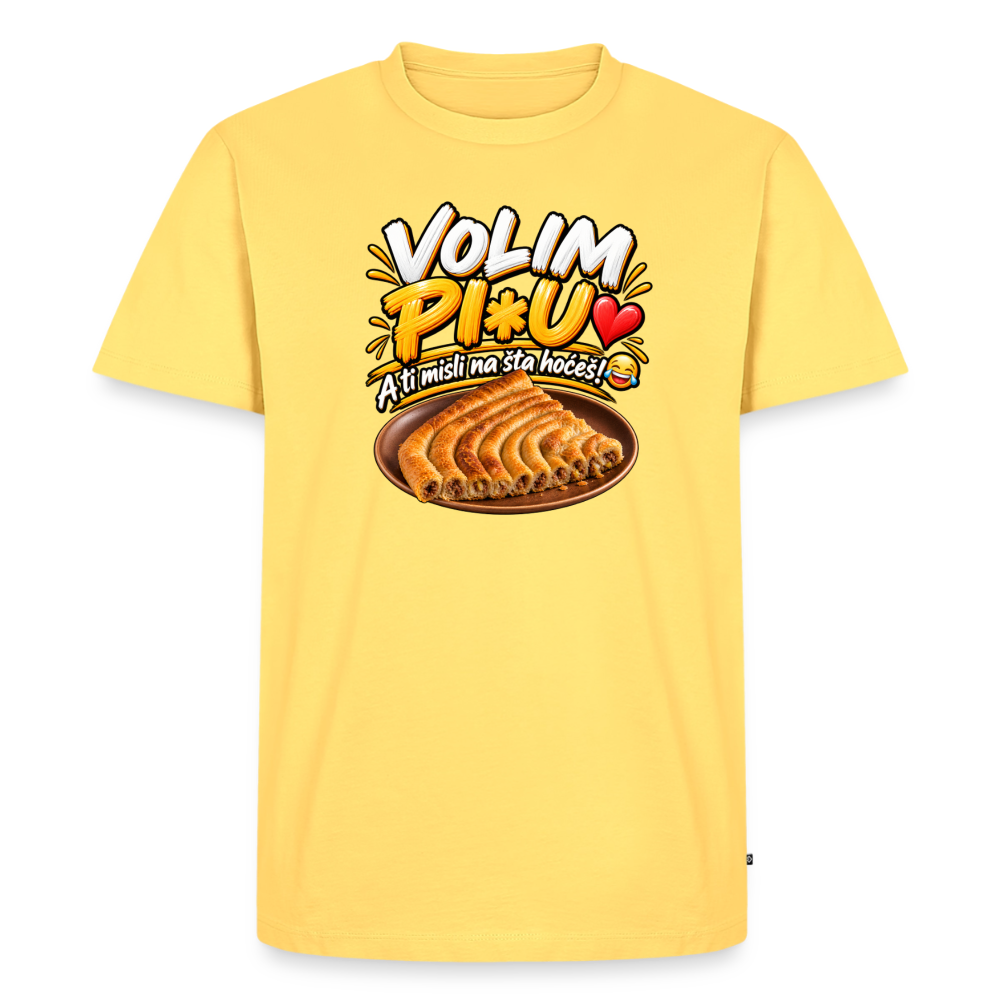 Männer Premium T-Shirt - Pastellgelb