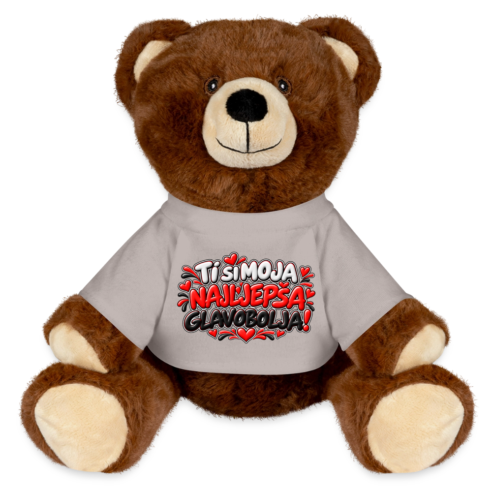 TI SI MOJA NAJLJEPŠA GLAVOBOLJA ❤️🧸 – Nachhaltiger MiniFeet® Teddybär - Taupe