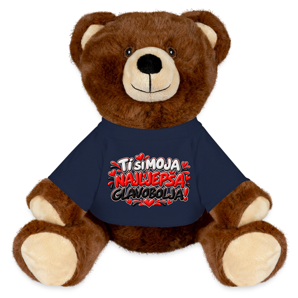 TI SI MOJA NAJLJEPŠA GLAVOBOLJA ❤️🧸 – Nachhaltiger MiniFeet® Teddybär - French Navy