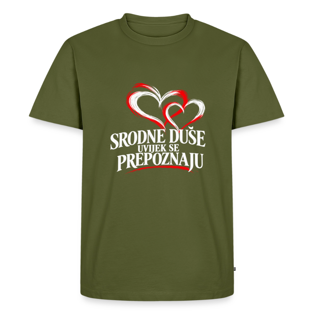 Männer Premium T-Shirt - Srodne duse uvijek se prepoznaju - Khaki