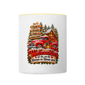 Weihnachtstasse 🎄 Weihnachten ist da, wo die Herzen zu Hause sind – 325 ml - Weiß/Gelb