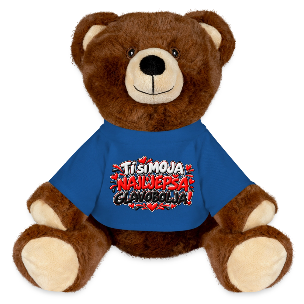 TI SI MOJA NAJLJEPŠA GLAVOBOLJA ❤️🧸 – Nachhaltiger MiniFeet® Teddybär - Königsblau