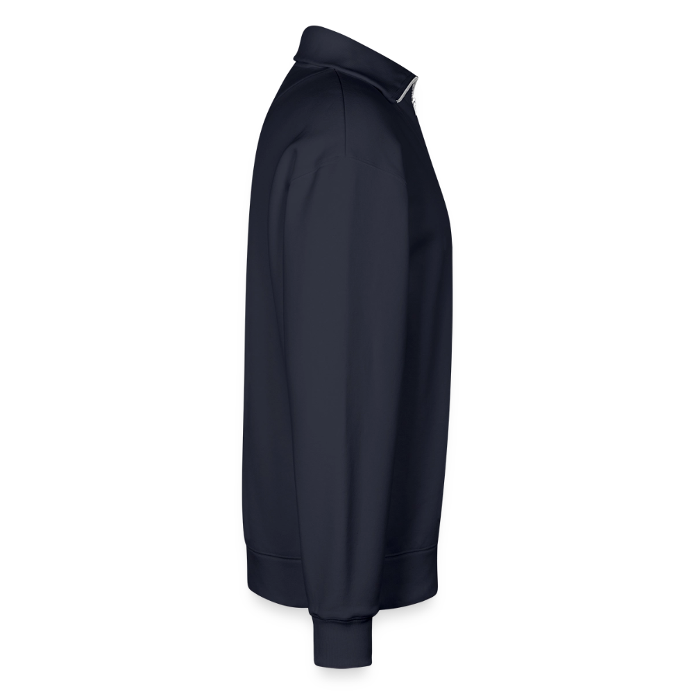 KRAJINA Premium Half-Zip Hoodie – Bosnische Lilie mit dezentem Brustprint | SPREAD - Navy