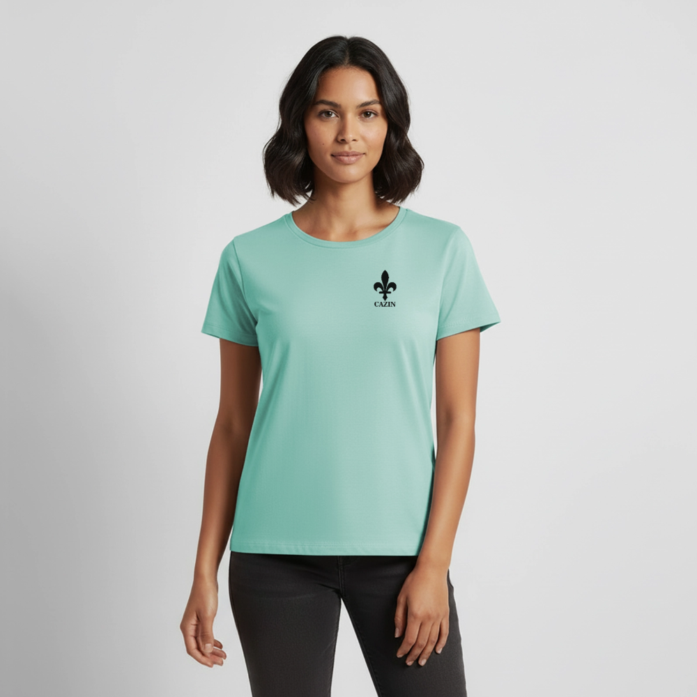 CAZIN Premium T-Shirt Frauen – Bosnische Lilie | Left-Chest-Print - Mint 