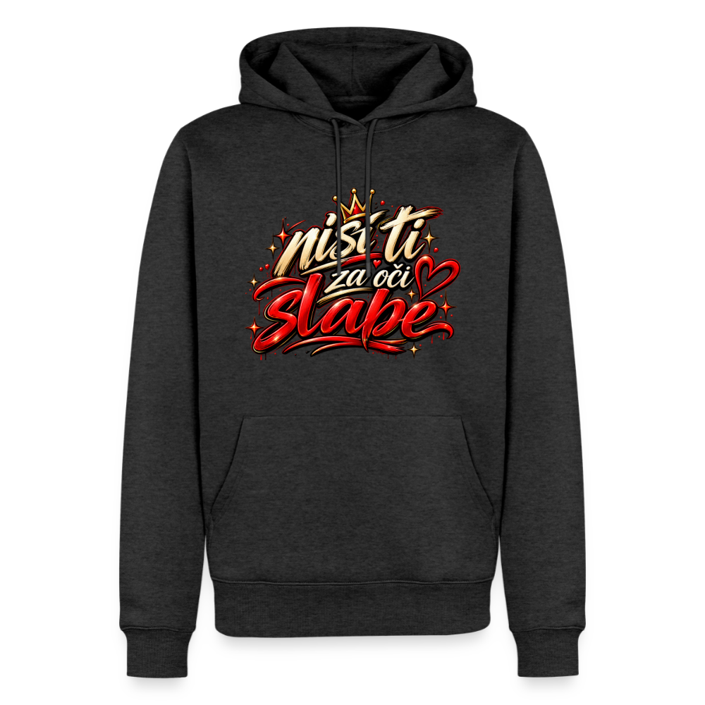 Männer Premium Hoodie - nisi ti za oci slabe - Anthrazit meliert