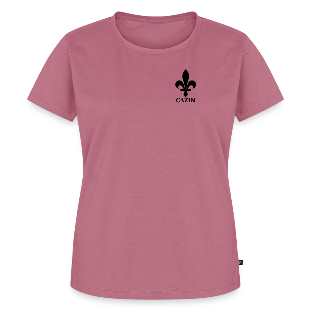 CAZIN Premium T-Shirt Frauen – Bosnische Lilie | Brust- & Rückenprint - Mauve