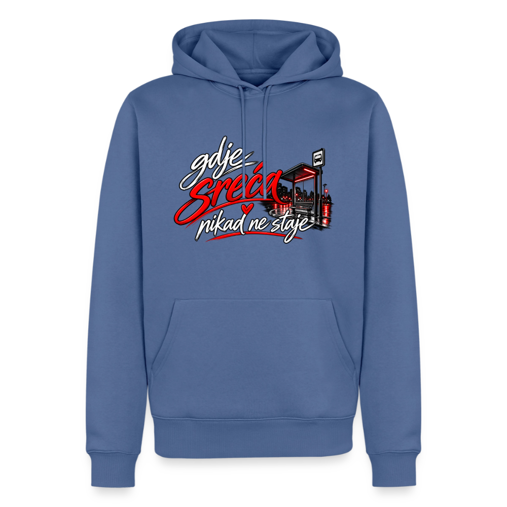 Männer Premium Hoodie - gdje sreca nikad ne staje - Taubenblau