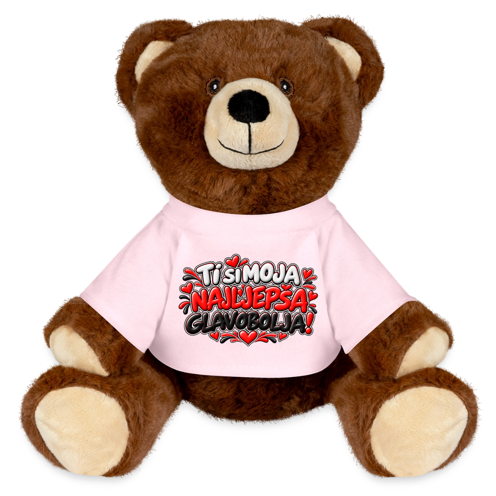 TI SI MOJA NAJLJEPŠA GLAVOBOLJA ❤️🧸 – Nachhaltiger MiniFeet® Teddybär - Hellrosa
