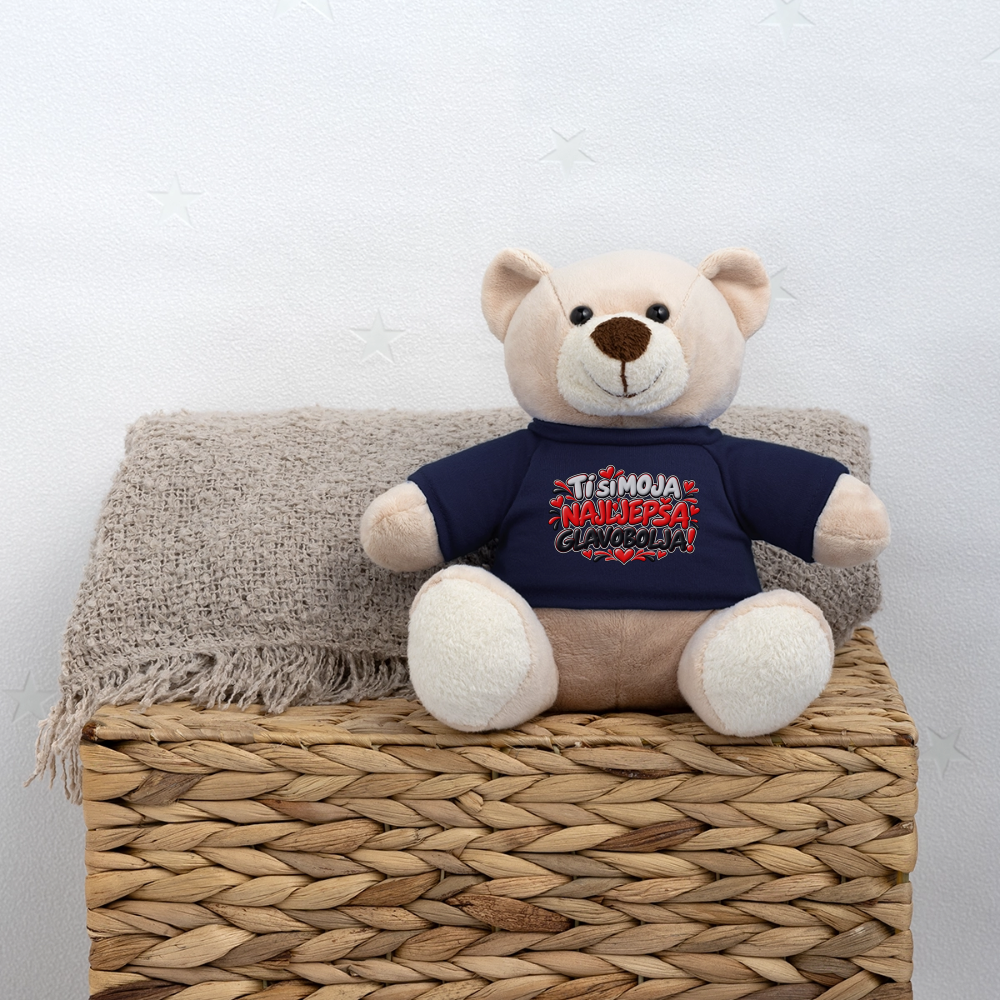 TI SI MOJA NAJLJEPŠA GLAVOBOLJA ❤️🧸 – Süßer Kuschelteddy 20 cm - French Navy