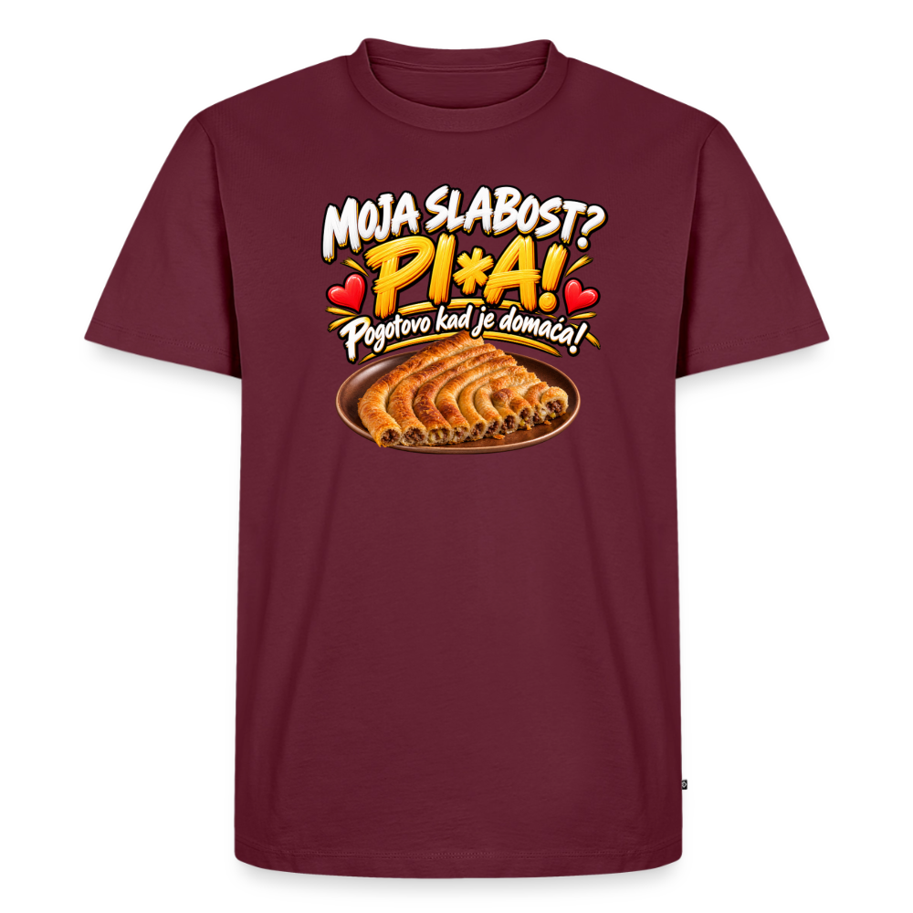 Männer Premium T-Shirt - Burgunderrot