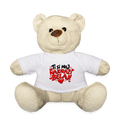 Kuschelteddy mit „Ti si moj najdrazi belaj“ Design – Süßer Liebesbär mit T-Shirt - Weiß