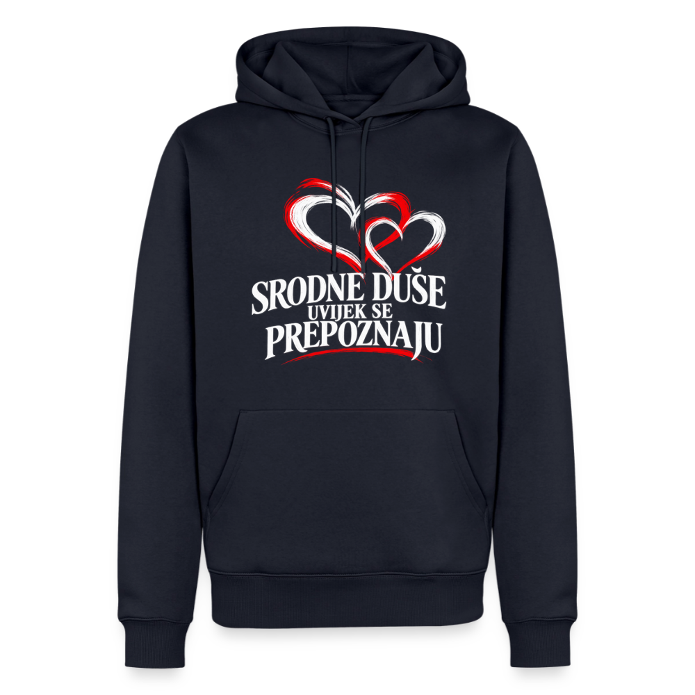 Männer Premium Hoodie - Srodne duse uvijek se prepoznaju - Navy