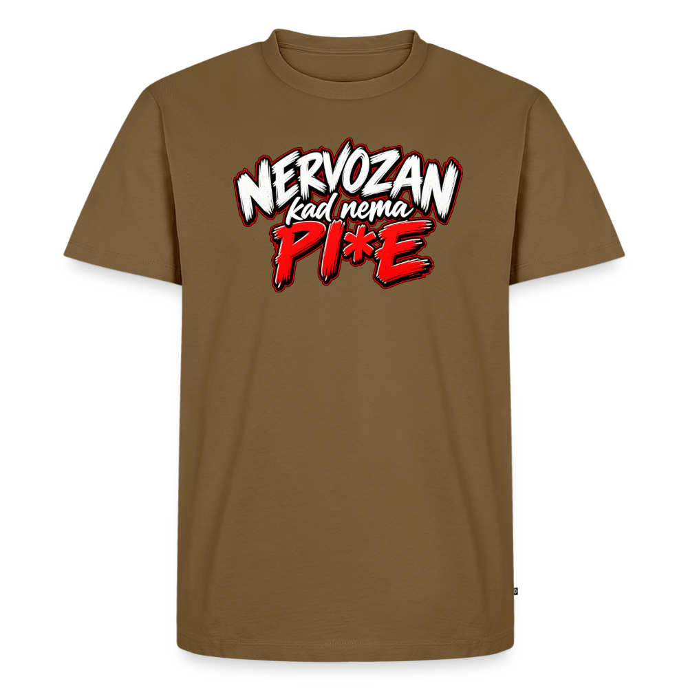 Männer Premium T-Shirt - Nussbraun