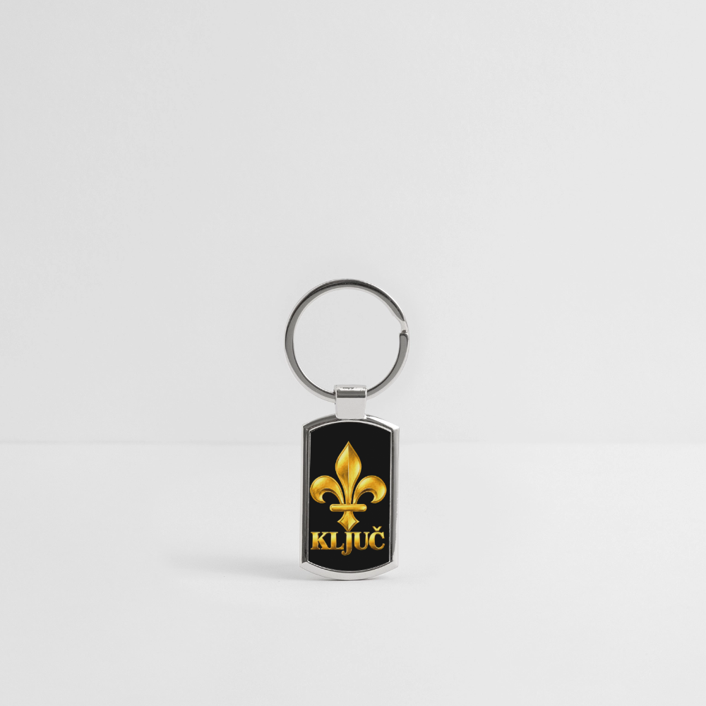 KLJUC Schlüsselanhänger mit goldener Lilie - Lightsilver