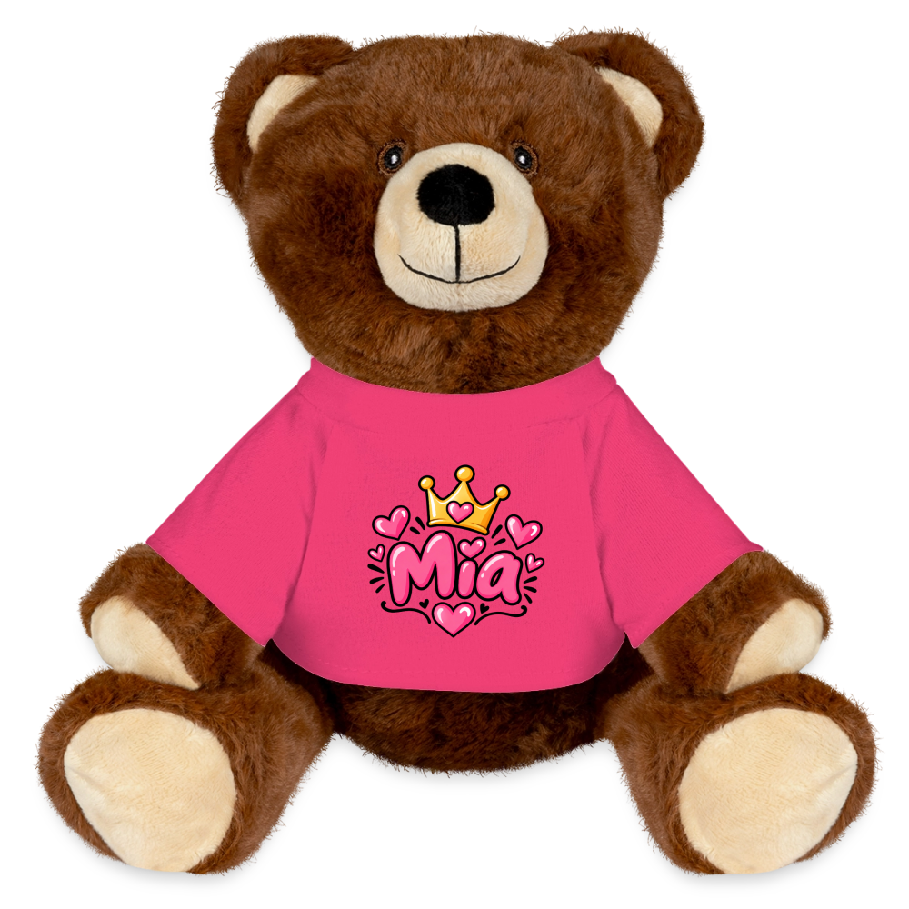 MiniFeet® RecycelBär® Braun MIA – Personalisierbar mit Namen & Design - Pink