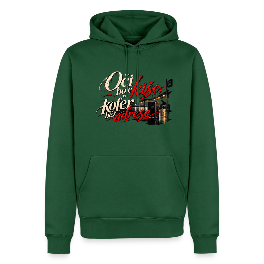 Männer Premium Hoodie - oci boje kise kofer bez adrese - Flaschengrün