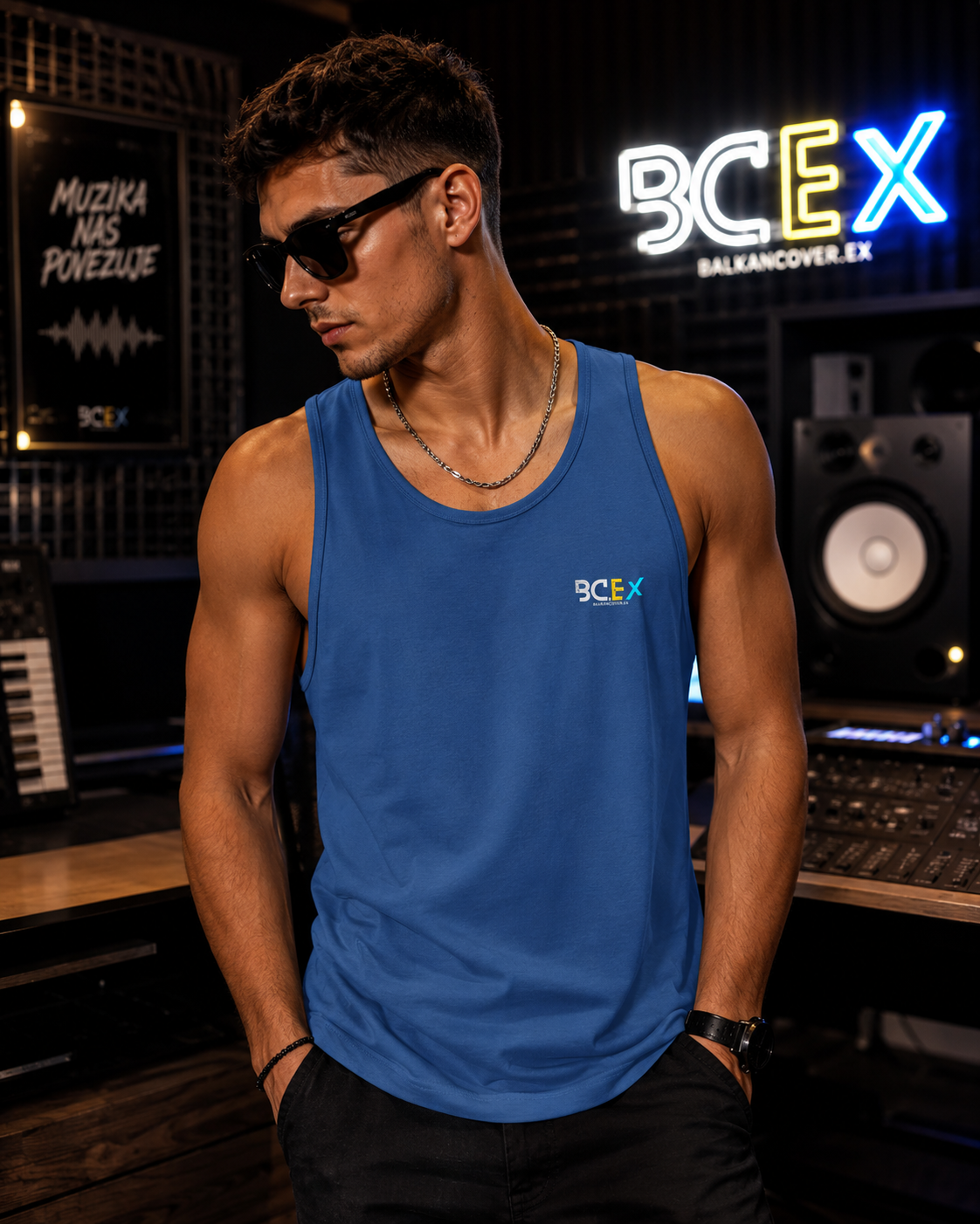 Herren Premium Tank Top BCEX | Links Brust