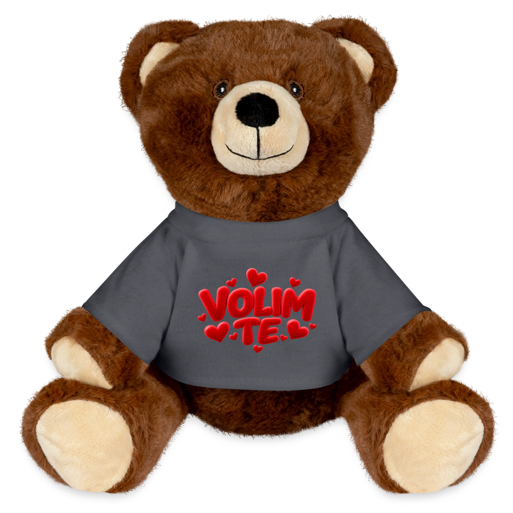 VOLIM TE Kuschelteddy MiniFeet® – Nachhaltiger Teddybär mit Herz-Design - Anthrazit