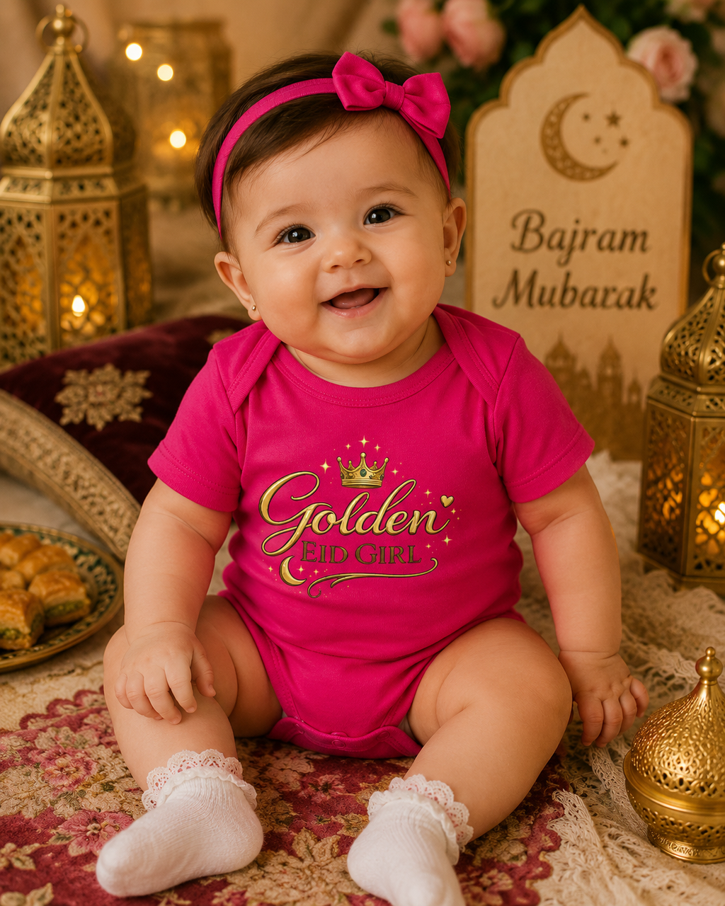 Golden Eid Girl – Kinder Bio Body | Eid Baby Body