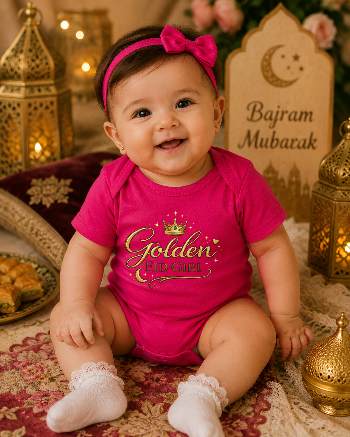Golden Eid Girl – Kinder Bio Body | Eid Baby Body