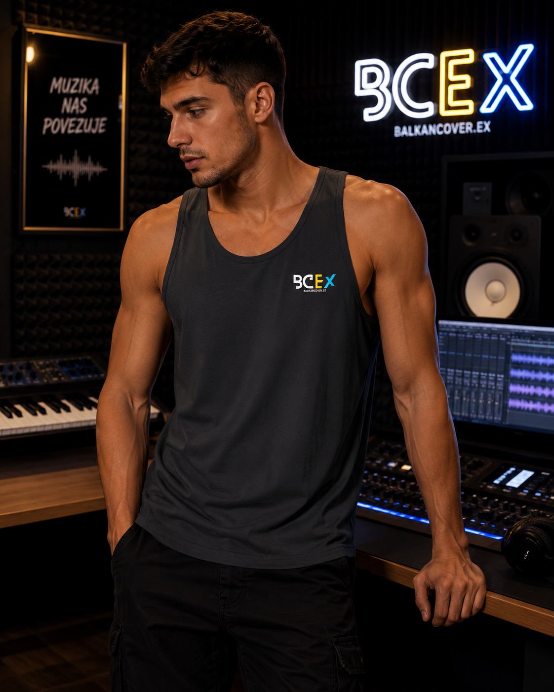 Herren Basic Tank Top BCEX | Links Brust