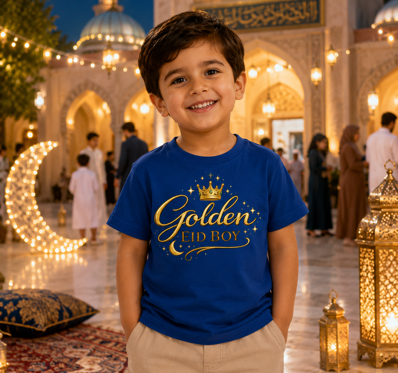 Golden Eid Boy – Kinder Basic T-Shirt | Eid Shirt