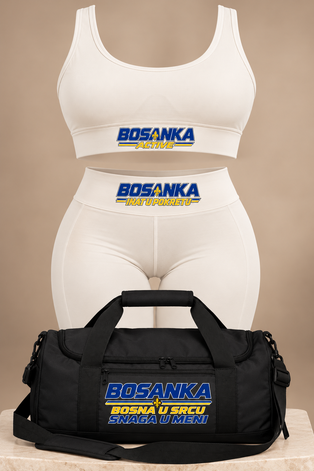 BOSANKA ACTIVE Set – Sport-BH, Leggings & Sporttasche