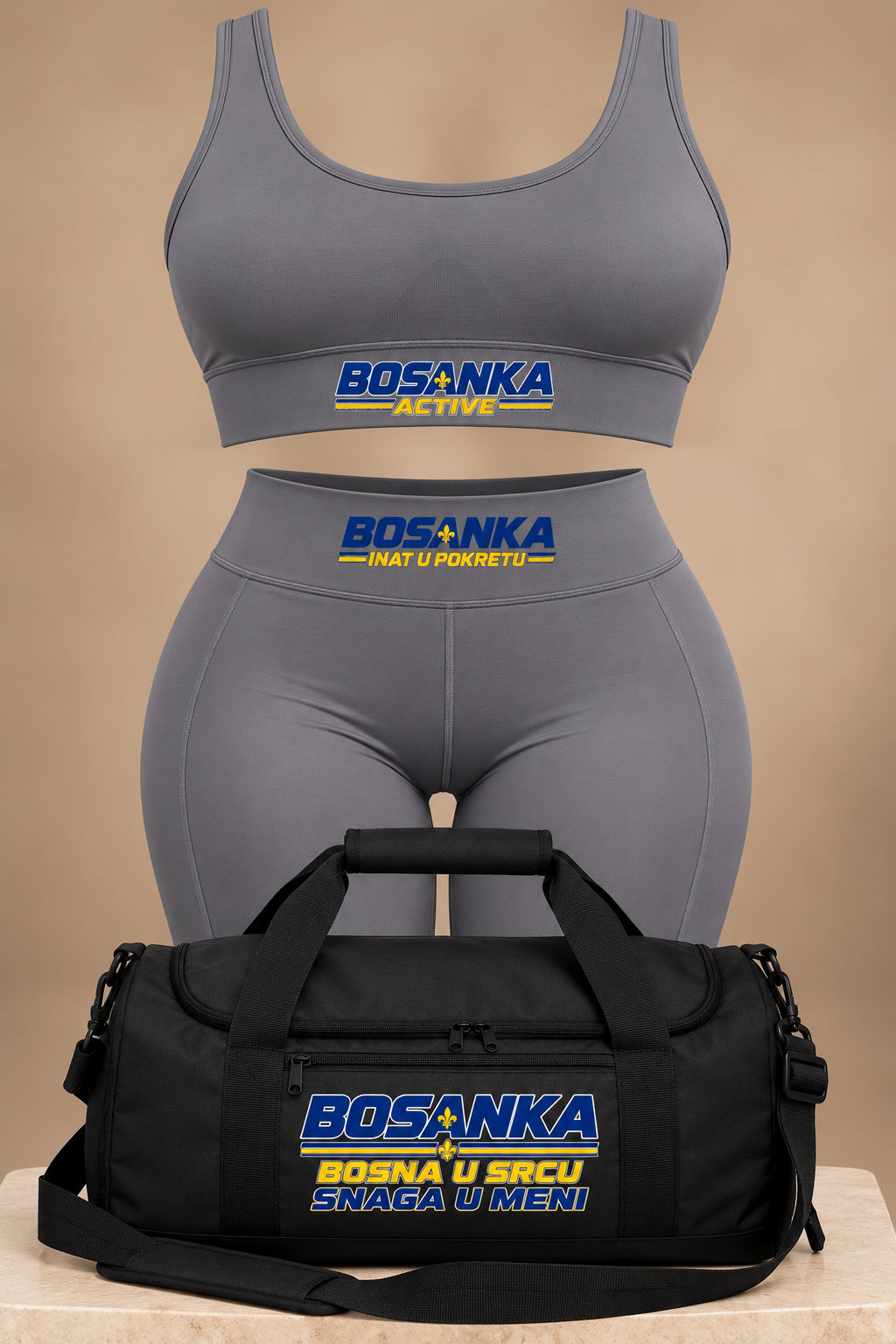 BOSANKA ACTIVE Set – Sport-BH, Leggings & Sporttasche