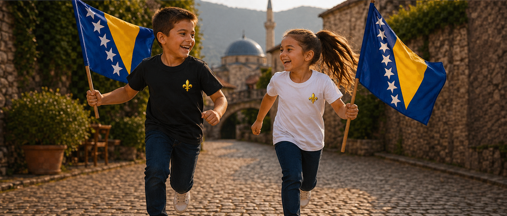 Kids Premium Bio T-Shirt - Bosnien | Ljiljan