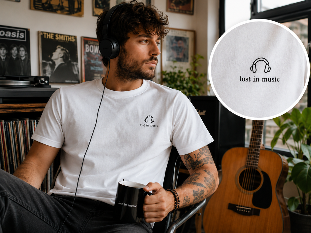 Lost in Music – Herren T-Shirt aus hochwertiger Gildan® Heavy Cotton Baumwolle