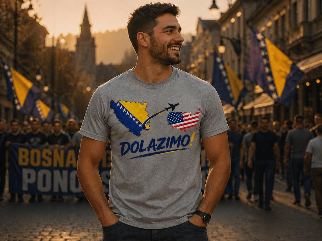 Men's Heavy Cotton T-Shirt - Dolazi Bosna | Front Print