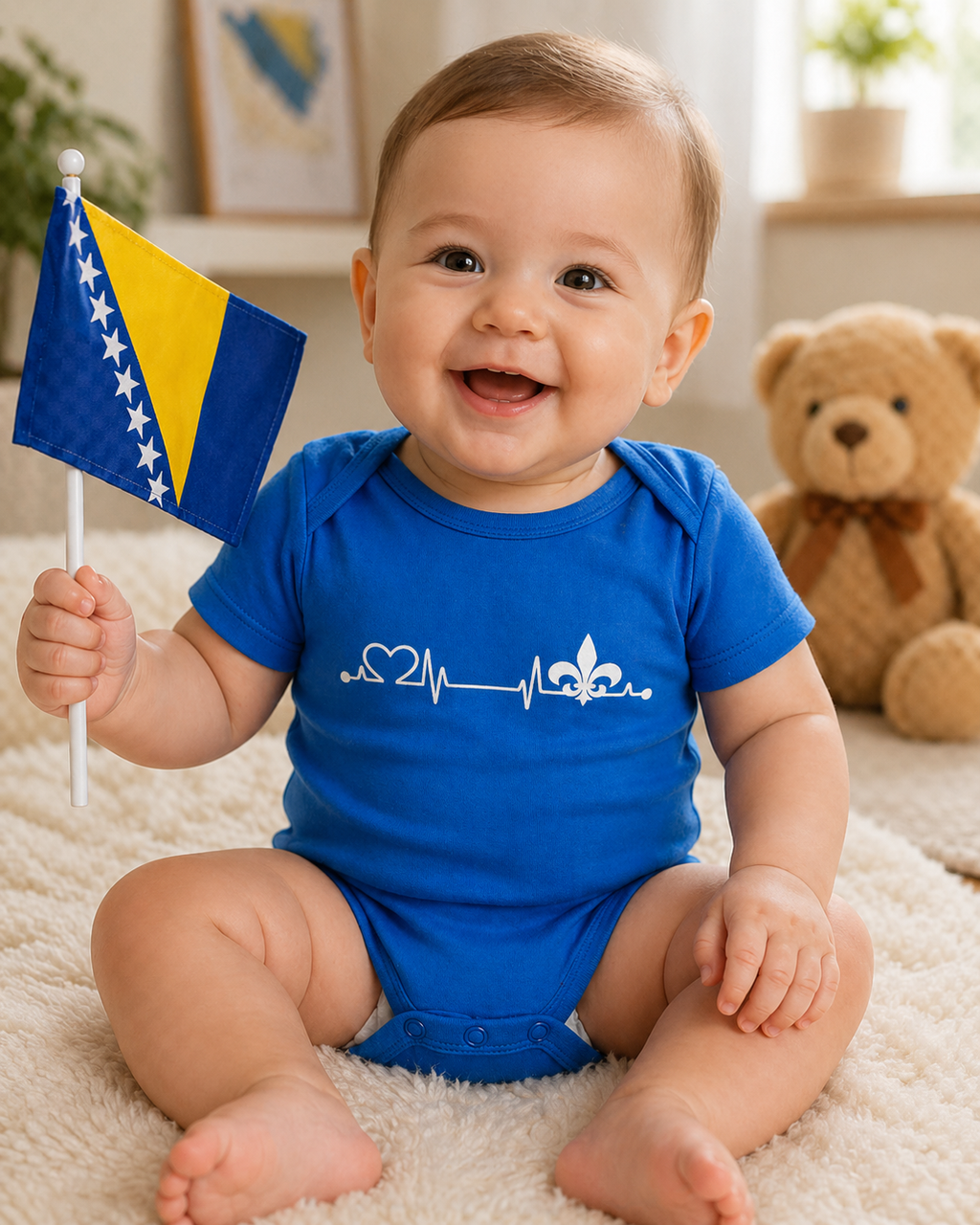 Children's Organic Bodysuit – Heart of Bosnia | Front Print