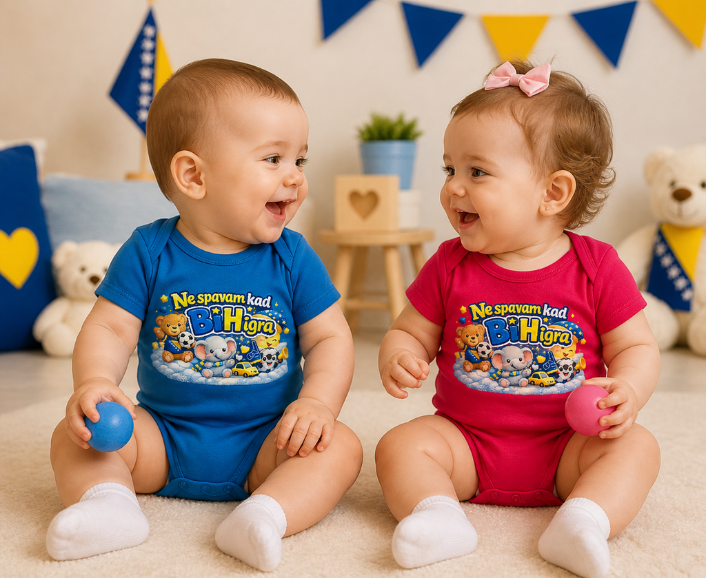 Kids Organic Bodysuit - I don't sleep when BiH plays | Front print