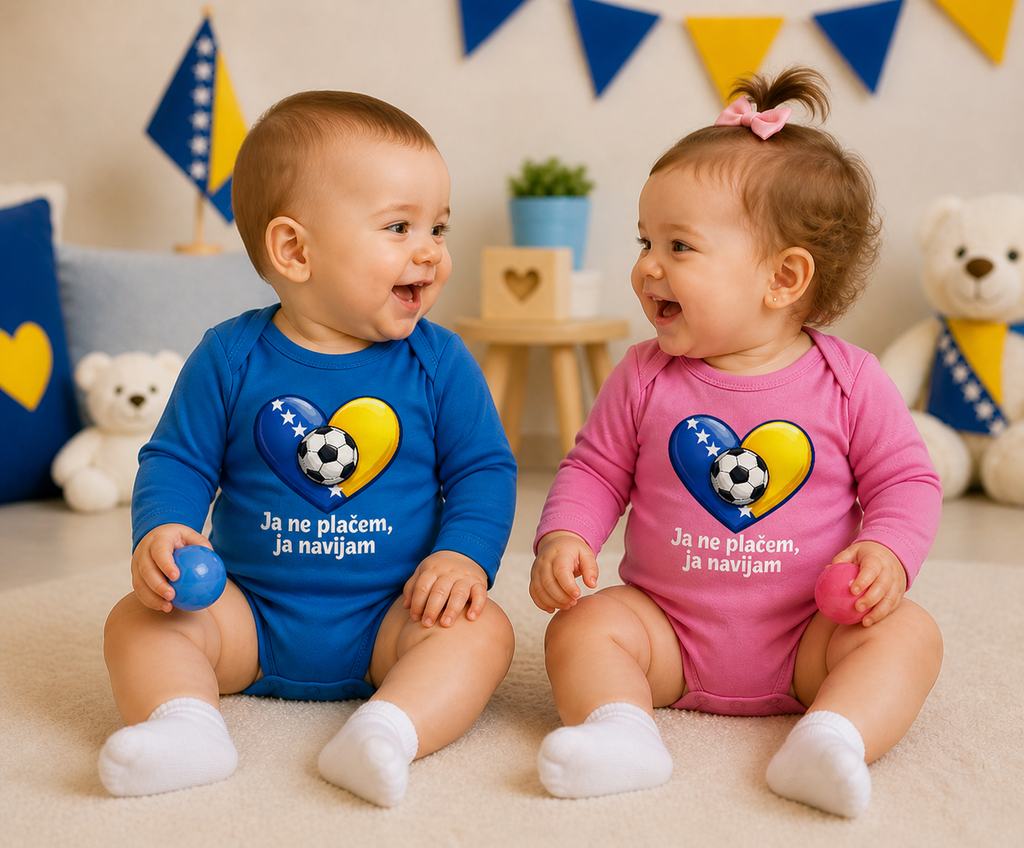 Baby Bio Long-Sleeve Bodysuit - No, I'm not crying, I'm cheering | Front Print