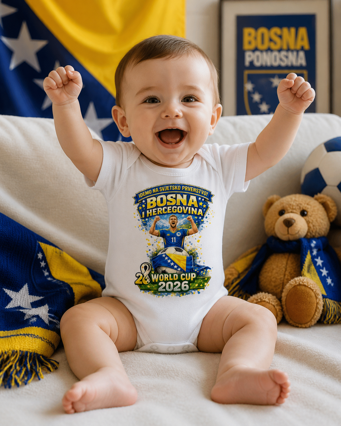Kids Organic Bodysuit – We're going to the World Cup | Frontprint