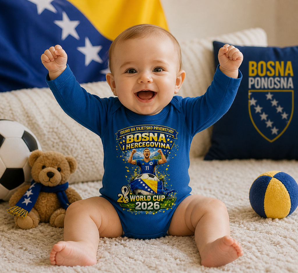 Baby Bio Long-Sleeve Bodysuit – We're going to the World Cup | Front Print