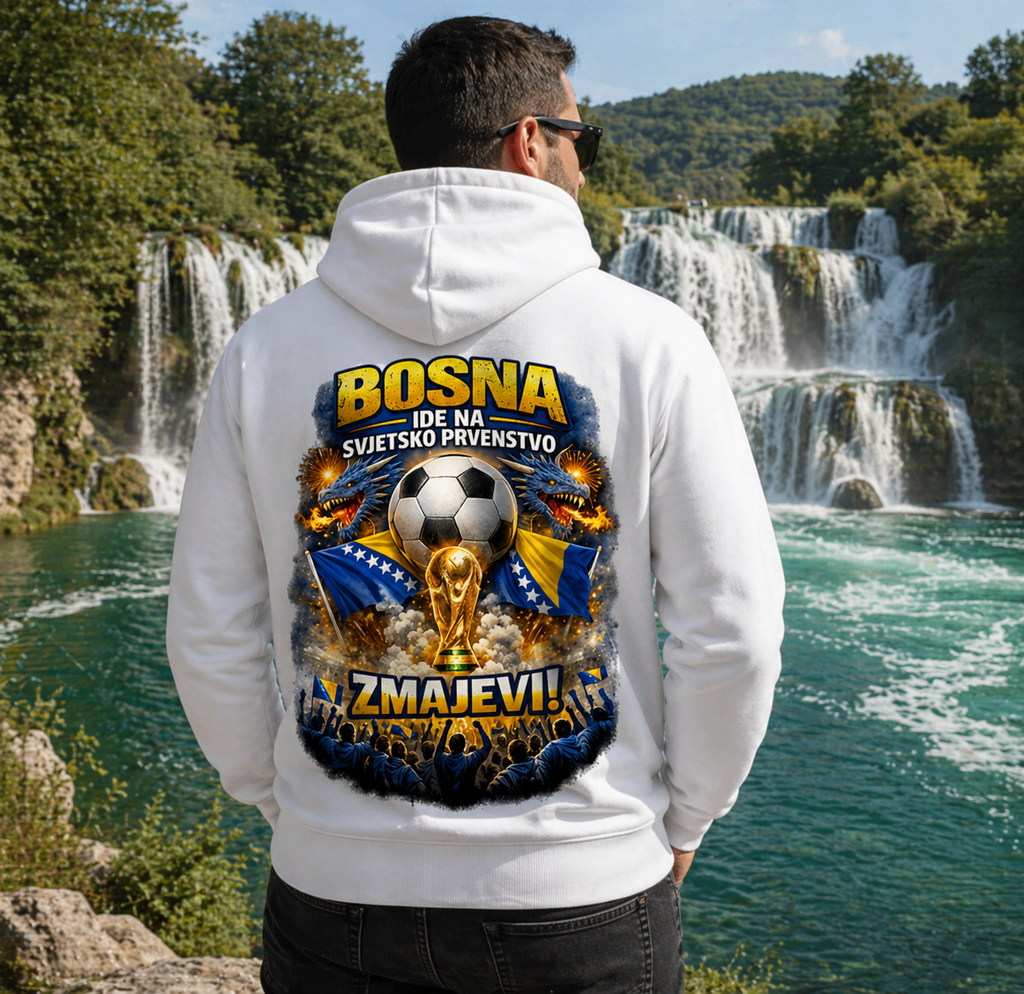 Men's Zipper Hoodie – Zmajevi World Cup 2026 | Back Print