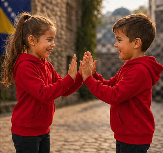 Kinder Premium Bio Hoodie - Bosnien | Ljiljan