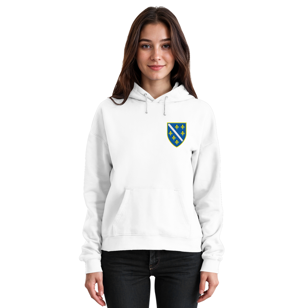 Bosnisches Wappen – Heimatliebe mit Stolz | Premium Stickerei - Basic Unisex Hoodie