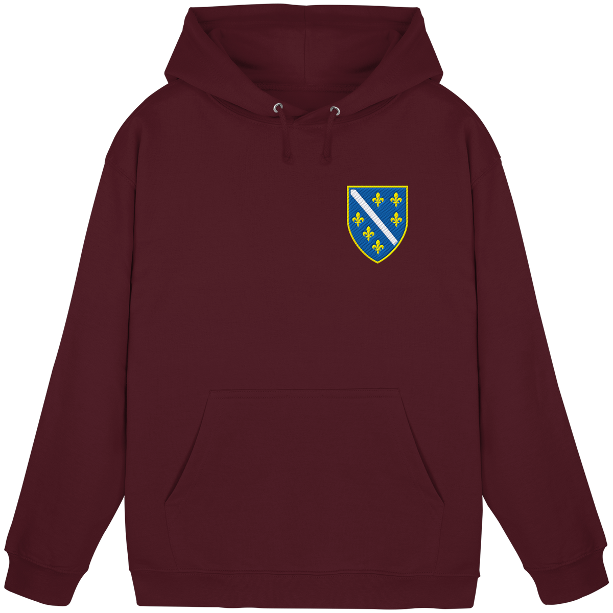 Bosnisches Wappen – Heimatliebe mit Stolz | Premium Stickerei - Basic Unisex Hoodie